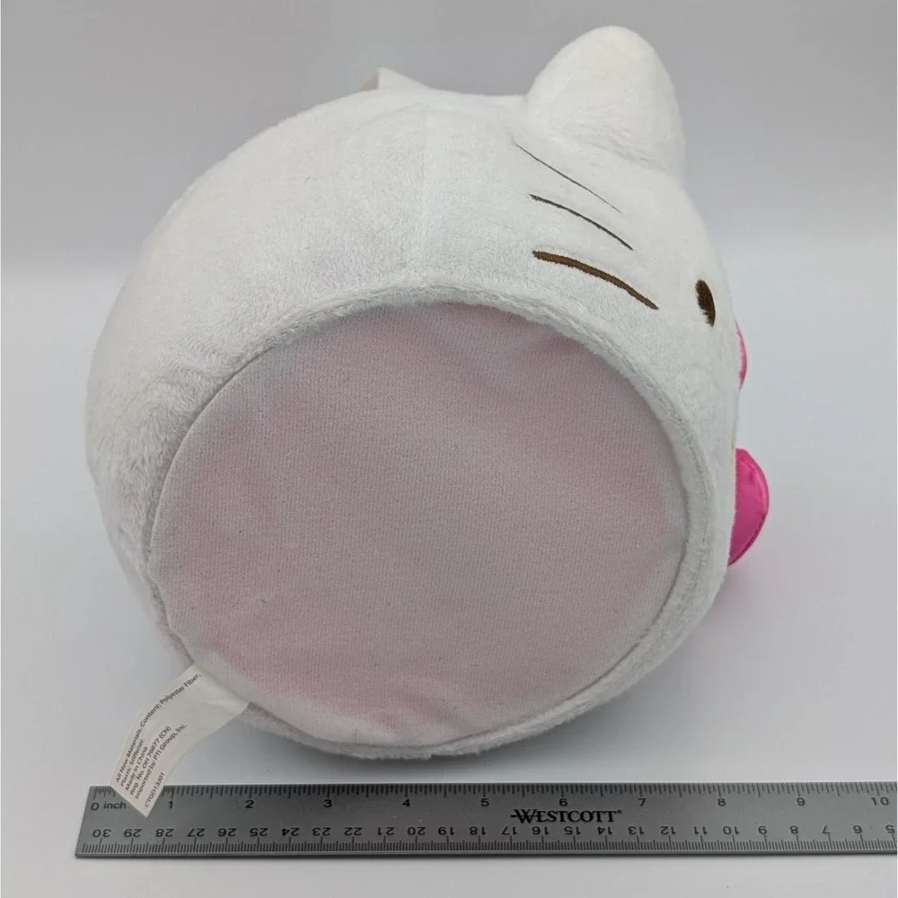 Sanrio Hello Kitty Plush Easter Basket Pink Bow White Faux Fur Character Bucket